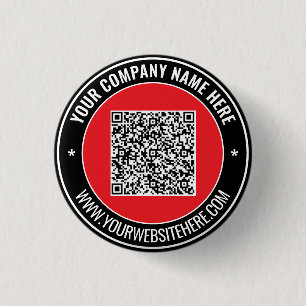 Ontwerp uw eigen promotionele QR-code knop voorbee Ronde Button 3,2 Cm