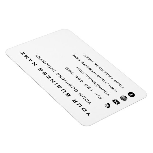 Ontwerp uw eigen promotionele Visitekaartje magnee Magneet (Rechterzijde)