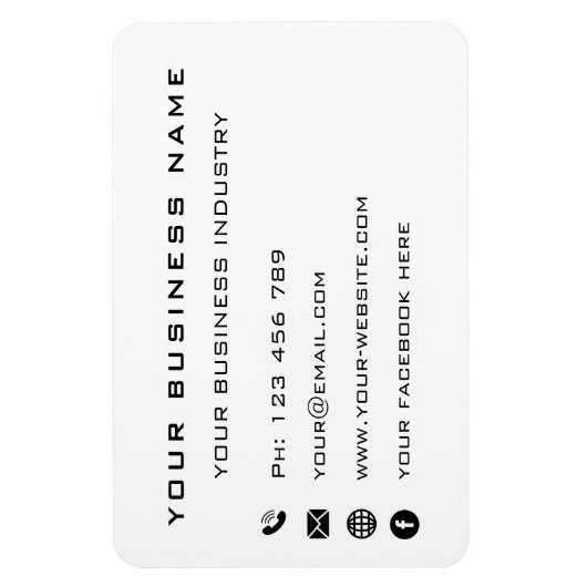 Ontwerp uw eigen promotionele Visitekaartje magnee Magneet (Verticaal)