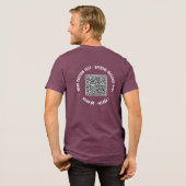 Ontwerp uw eigen QR-code Aangepaste tekst geperson Tri-Blend Shirt (Voorkant)