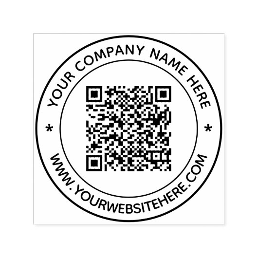 Ontwerp uw eigen QR-code Aangepaste tekst ronde st Zelfinktende Stempel (Design)