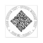 Ontwerp uw eigen QR-code Aangepaste tekst ronde st Zelfinktende Stempel (Design)
