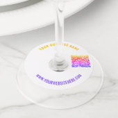 Ontwerp uw eigen QR-code aangepaste tekst wijnglas Wijnglaslabel (Dichtbij)