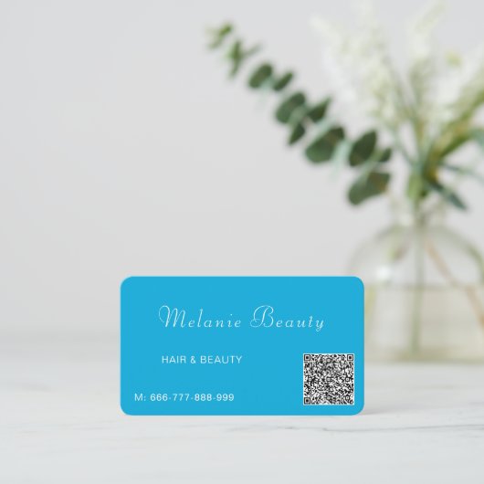 Ontwerp uw eigen QR-code Business Card Template Visitekaartje (Staand voorkant)