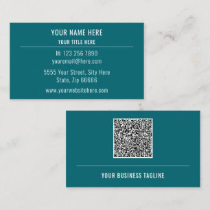 Ontwerp uw eigen QR-code Business Card Template Visitekaartje