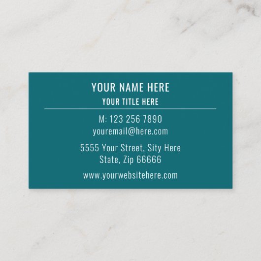 Ontwerp uw eigen QR-code Business Card Template Visitekaartje (Voorkant)