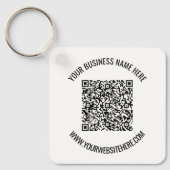 Ontwerp uw eigen QR Code Business Sleutelhanger vo (Voorkant)