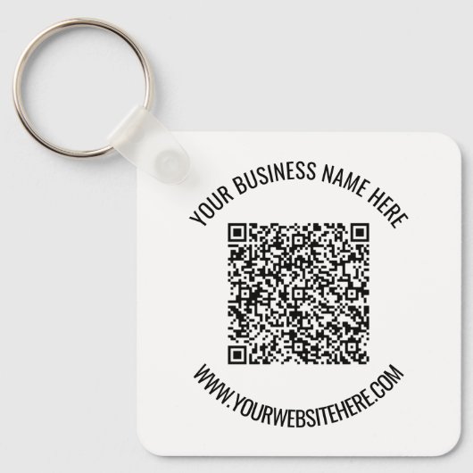 Ontwerp uw eigen QR Code Business Sleutelhanger vo (Voorkant)