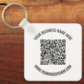 Ontwerp uw eigen QR Code Business Sleutelhanger vo (Voorkant)