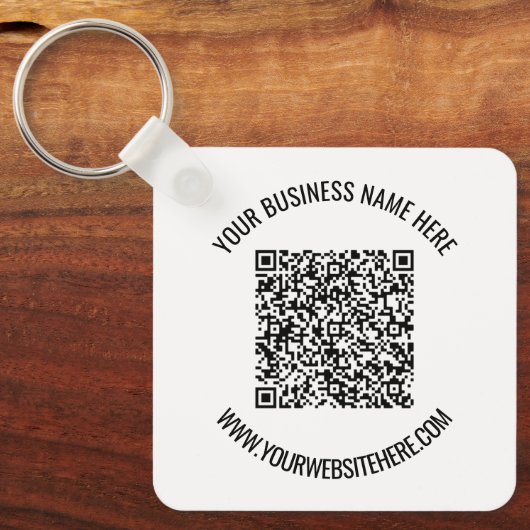 Ontwerp uw eigen QR Code Business Sleutelhanger vo (Voorkant)