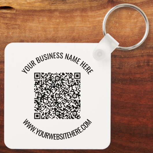 Ontwerp uw eigen QR Code Business Sleutelhanger vo (Achterkant)