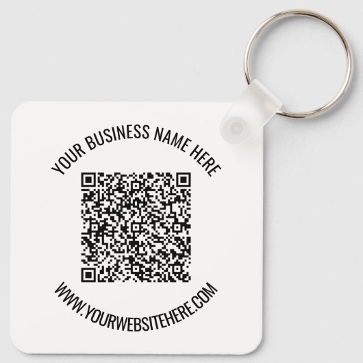 Ontwerp uw eigen QR Code Business Sleutelhanger vo (Achterkant)