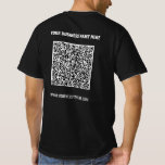 Ontwerp uw eigen QR Code Business T-shirt Sjabloon<br><div class="desc">Aangepaste kleuren en lettertypen - Ontwerp uw eigen T-shirt met uw QR-code en aangepaste tekst Professioneel ontwerp Gepersonaliseerde bedrijfsnaam Website Promotie Bedrijf T-shirts of Hoodies / Gift - Uw QR-code toevoegen - Afbeelding of Logo / Naam - Bedrijf / Website of E-mail of telefoon - Contactinformatie / Adres - Formaat...</div>