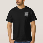 Ontwerp uw eigen QR Code Business T-shirt Sjabloon (Voorkant)