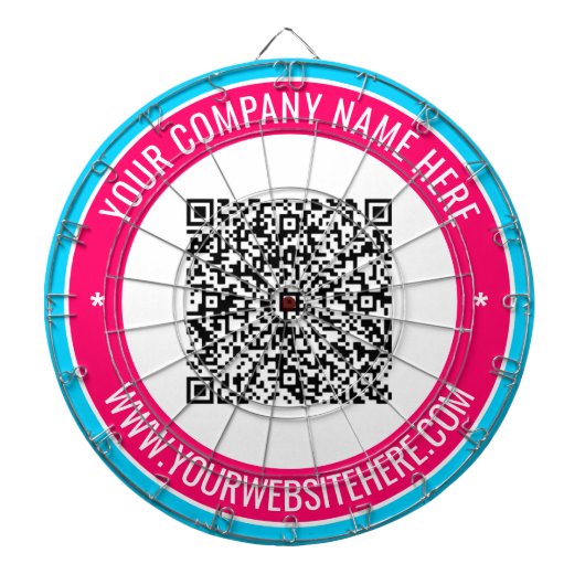 Ontwerp uw eigen QR-code en aangepast tekstdartbor Dartbord (Voorkant)