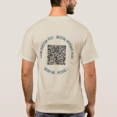 Ontwerp uw eigen QR-code en aangepaste tekst T-shi T-shirt (Achterkant)
