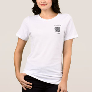 Ontwerp uw eigen QR-code en aangepaste tekstzaken Tri-Blend Shirt