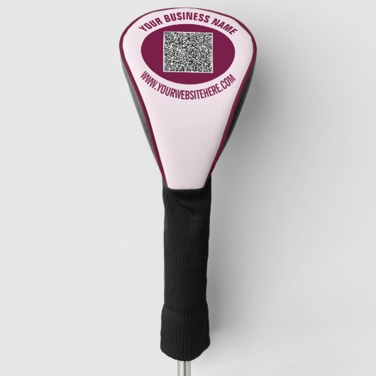 Ontwerp uw eigen QR-code en tekst Golf Head Hoesje Golfheadcover (Voorkant)