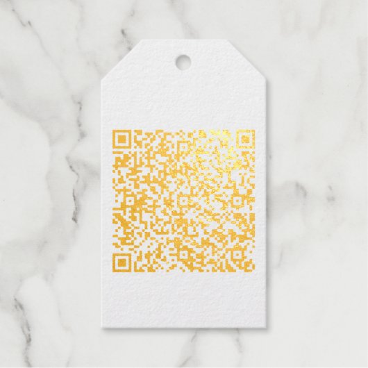Ontwerp uw eigen QR Code Folie Gift Labels Sjabloo (Voorkant)