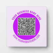 Ontwerp uw eigen QR-code Plaque Sjabloon Fotoplaat (Voorkant)