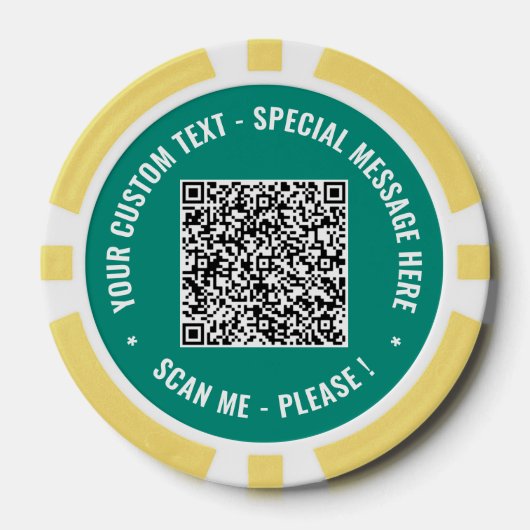 Ontwerp uw eigen QR Code Poker Chips Aangepaste te (Voorkant)
