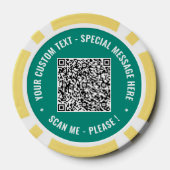 Ontwerp uw eigen QR Code Poker Chips Aangepaste te (Achterkant)