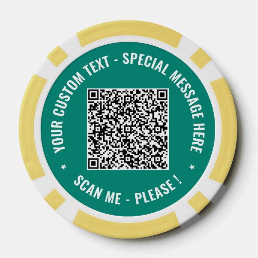 Ontwerp uw eigen QR Code Poker Chips Aangepaste te
