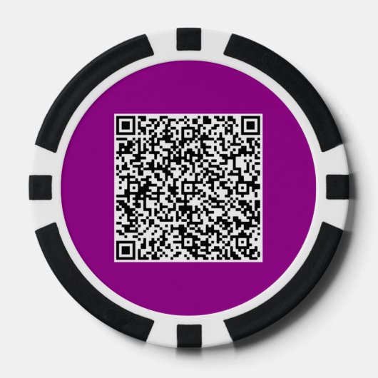 Ontwerp uw eigen QR Code Poker Chips Sjabloon (Voorkant)