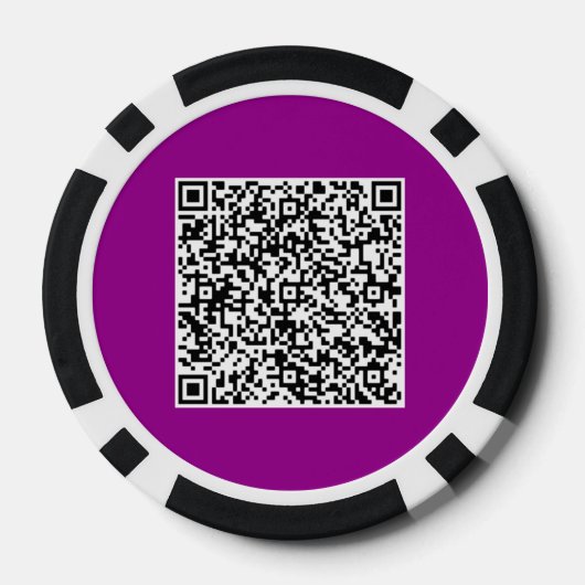 Ontwerp uw eigen QR Code Poker Chips Sjabloon (Achterkant)