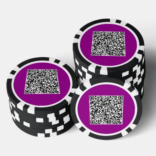 Ontwerp uw eigen QR Code Poker Chips Sjabloon (Opstapeling)