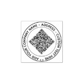 Ontwerp uw eigen QR-code Ronde Rubber Stamp Voorbe Rubberstempel (Afrduk)