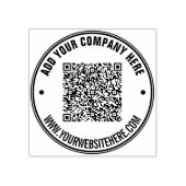Ontwerp uw eigen QR-code ronde rubberen stempel Sj (Afrduk)