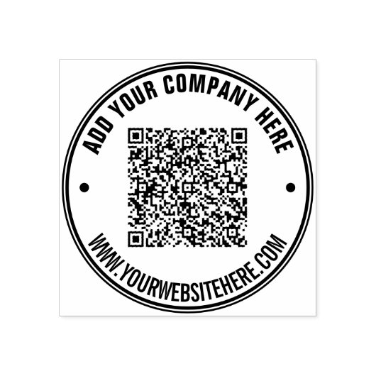Ontwerp uw eigen QR-code ronde rubberen stempel Sj (Afrduk)