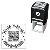 Ontwerp Uw Eigen QR-code Ronde Stempel Voorbeeld (In situ)