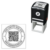 Ontwerp Uw Eigen QR Code Ronde Zelfinkende Stempel (In situ)
