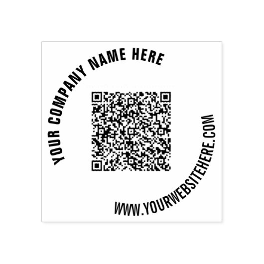 Ontwerp uw eigen QR-code rubberen stempel Sjabloon (Afrduk)