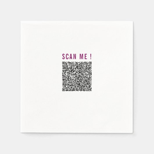 Ontwerp uw eigen QR-code Scan Info Grappige servet (Voorkant)