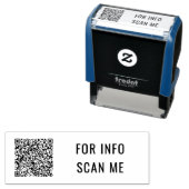 Ontwerp uw eigen QR-code Scan Info Stamp Voorbeeld Zelfinktende Stempel (In situ)