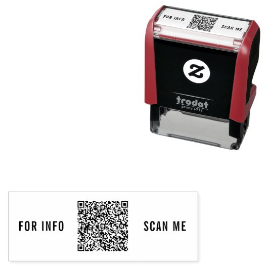 Ontwerp uw eigen QR-code Scan Info Stamp Zelfinktende Stempel (In situ)