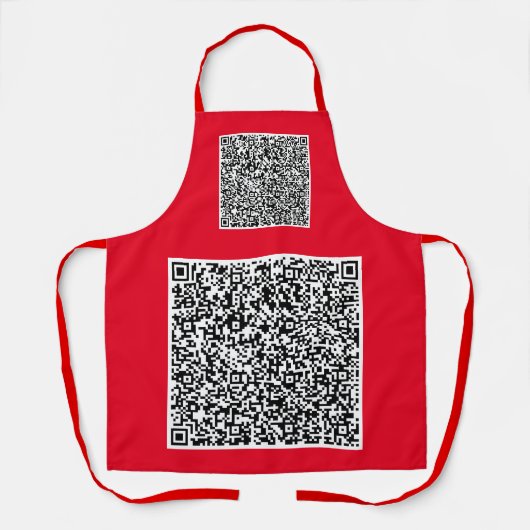 Ontwerp uw eigen QR-code Schort Aangepaste kleur (Voorkant)