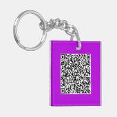 Ontwerp uw eigen QR-code Sleutelhanger Aangepaste  (Voorkant Links)