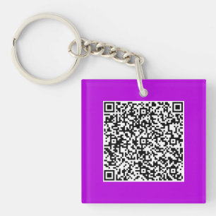 Ontwerp uw eigen QR-code Sleutelhanger Aangepaste
