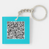 Ontwerp uw eigen QR-code Sleutelhanger Aangepaste  (Achterkant)