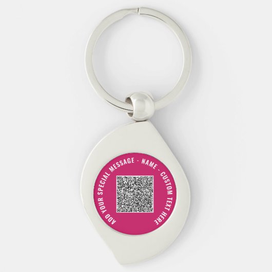 Ontwerp uw eigen QR Code Sleutelhanger met aangepa (Voorkant)