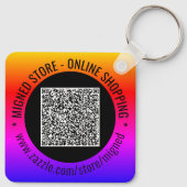 Ontwerp uw eigen QR Code Sleutelhanger met aangepa (Achterkant)