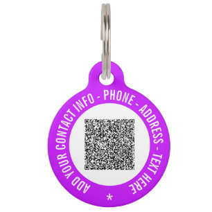 Ontwerp uw eigen QR-code Tekst Huisdier ID Tag Sja Huisdierpenning