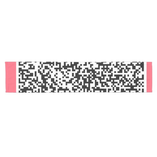 Ontwerp uw eigen QR-codetabel Runner voorbeeld Korte Tafelloper (Horizontaal)