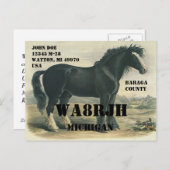 Ontwerp uw eigen QSL HAM Radio Operator Draft Hors Briefkaart (Voorkant / Achterkant)