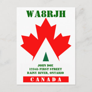 Ontwerp uw eigen QSL HAM Radio Operator op Frog Briefkaart