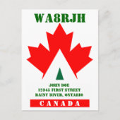 Ontwerp uw eigen QSL HAM Radio Operator op Frog Briefkaart (Voorkant)